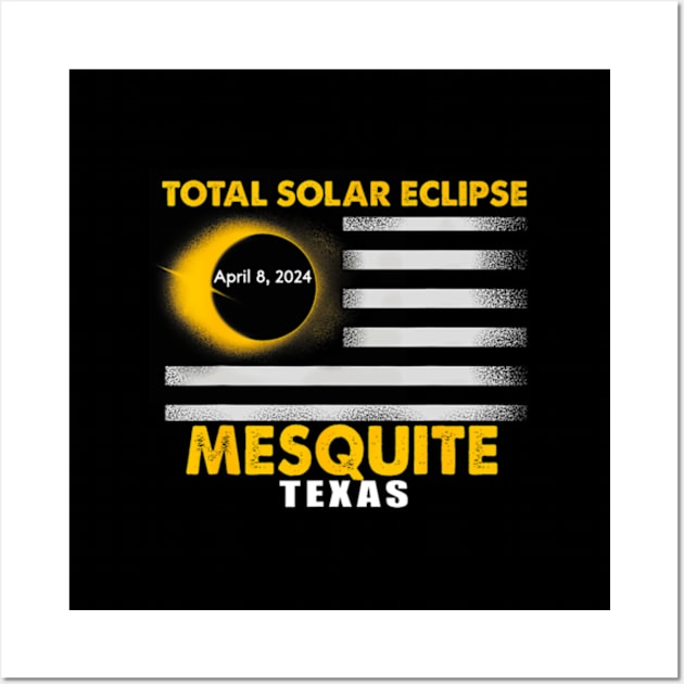 Mesquite Texas Total Solar Eclipse 2024 Wall Art by SanJKaka